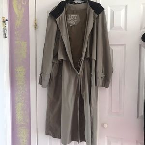 Plus Size Long Rain Jacket / Trench Coat